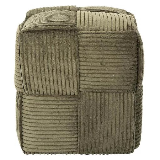 Εικόνα της Σκαμπό Πουφ Home Deco Factory Scott 36x36x38cm Green HD0541