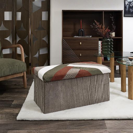 Εικόνα της Σκαμπό Home Deco Factory Scott Πτυσσόμενο με Αποθηκευτικό Χώρο 76x38x38cm Multicolor HD0551