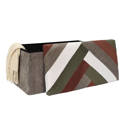 Εικόνα της Σκαμπό Home Deco Factory Scott Πτυσσόμενο με Αποθηκευτικό Χώρο 76x38x38cm Multicolor HD0551