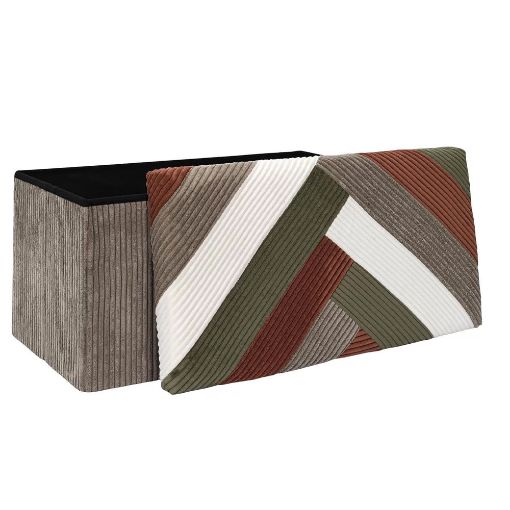 Εικόνα της Σκαμπό Home Deco Factory Scott Πτυσσόμενο με Αποθηκευτικό Χώρο 76x38x38cm Multicolor HD0551