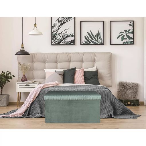 Εικόνα της Σκαμπό Home Deco Factory Giulia Πτυσσόμενο με Αποθηκευτικό Χώρο 77x38x38cm Blue HD6815