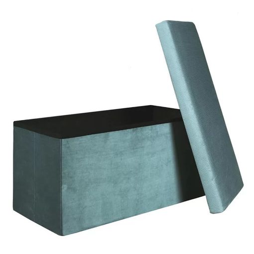 Εικόνα της Σκαμπό Home Deco Factory Giulia Πτυσσόμενο με Αποθηκευτικό Χώρο 77x38x38cm Blue HD6815