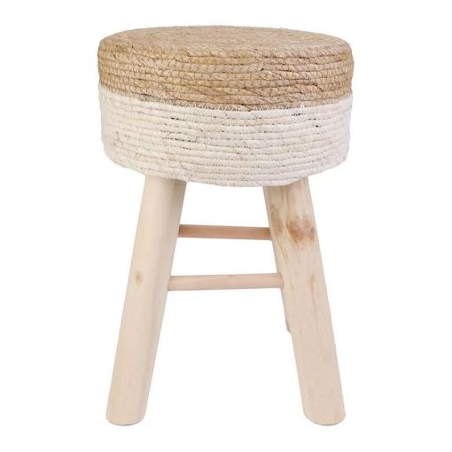 Εικόνα της Σκαμπό Home Deco Factory Ξύλινο 30x30x43cm Beige HD6568