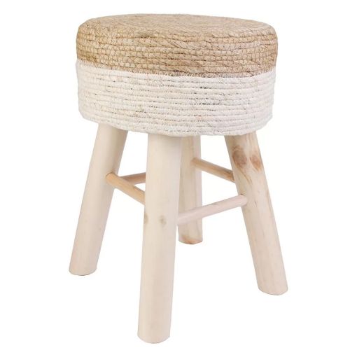 Εικόνα της Σκαμπό Home Deco Factory Ξύλινο 30x30x43cm Beige HD6568