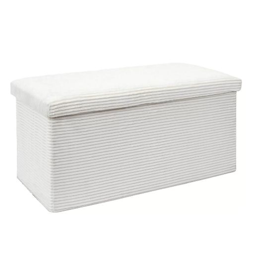 Εικόνα της Σκαμπό Home Deco Factory Scott Πτυσσόμενο με Αποθηκευτικό Χώρο 76x38x38cm Beige HD0279
