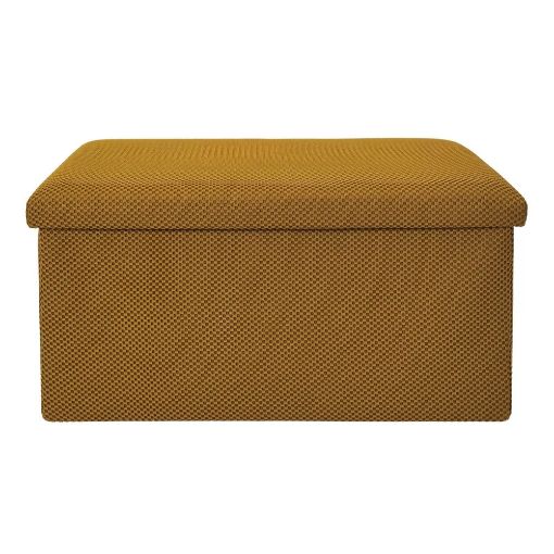 Εικόνα της Σκαμπό Home Deco Factory Atom Πτυσσόμενο με Αποθηκευτικό Χώρο 76x38x38cm Yellow HD0468