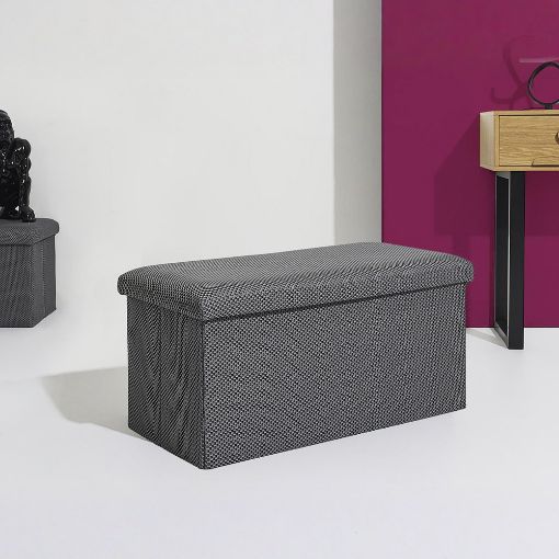 Εικόνα της Σκαμπό Home Deco Factory Atom Πτυσσόμενο με Αποθηκευτικό Χώρο 76x38x38cm Grey HD0471
