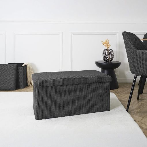 Εικόνα της Σκαμπό Home Deco Factory Atom Πτυσσόμενο με Αποθηκευτικό Χώρο 76x38x38cm Grey HD0471