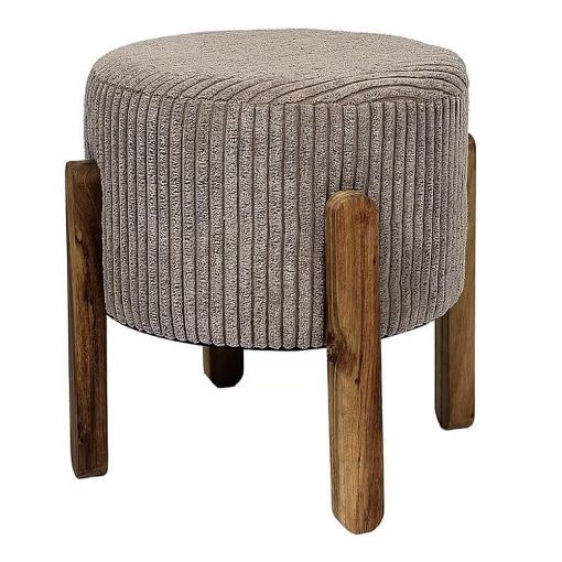 Εικόνα της Σκαμπό Home Deco Factory Scott 35.5x35x35cm Τaupe HD0335