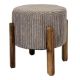 Εικόνα της Σκαμπό Home Deco Factory Scott 35.5x35x35cm Τaupe HD0335