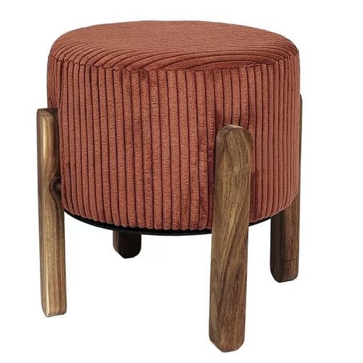 Εικόνα της Σκαμπό Home Deco Factory Scott 35.5x35x35cm Terracotta HD0336