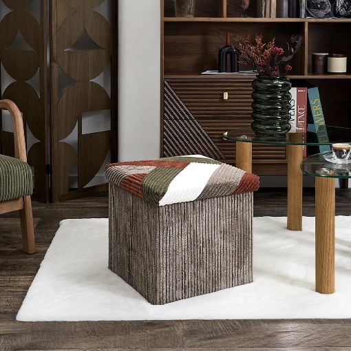 Εικόνα της Σκαμπό Home Deco Factory Scott Πτυσσόμενο με Αποθηκευτικό Χώρο 38x38x38cm Multicolor HD0550