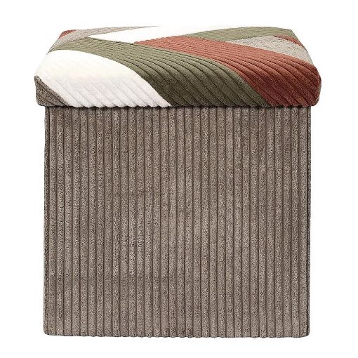 Εικόνα της Σκαμπό Home Deco Factory Scott Πτυσσόμενο με Αποθηκευτικό Χώρο 38x38x38cm Multicolor HD0550