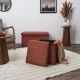 Εικόνα της Σκαμπό Home Deco Factory Scott Πτυσσόμενο με Αποθηκευτικό Χώρο 38x38x38cm Terra HD0275