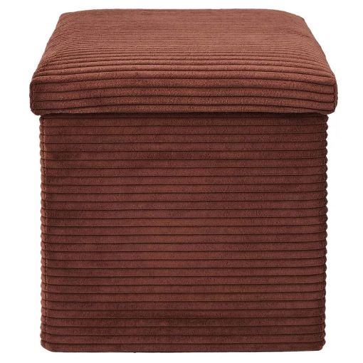 Εικόνα της Σκαμπό Home Deco Factory Scott Πτυσσόμενο με Αποθηκευτικό Χώρο 38x38x38cm Terra HD0275