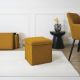 Εικόνα της Σκαμπό Home Deco Factory Atom Πτυσσόμενο με Αποθηκευτικό Χώρο 38x38x38cm Yellow HD0505