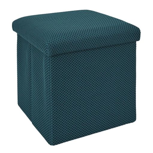 Εικόνα της Σκαμπό Home Deco Factory Atom Πτυσσόμενο με Αποθηκευτικό Χώρο 38x38x38cm Blue HD0504