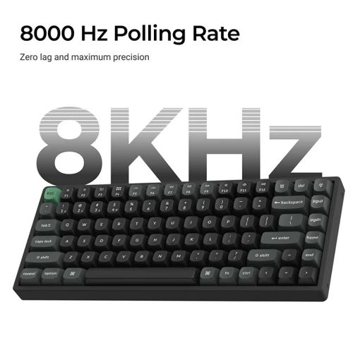 Εικόνα της Πληκτρολόγιο Keychron K2 Ultra 8K Wireless Custom 75% RGB Hot-Swappable Apex Brown Switches (US) Black K2U-J3