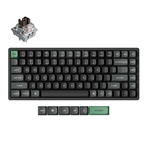 Εικόνα της Πληκτρολόγιο Keychron K2 Ultra 8K Wireless Custom 75% RGB Hot-Swappable Apex Brown Switches (US) Black K2U-J3