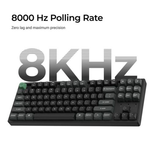 Εικόνα της Πληκτρολόγιο Keychron K8 Ultra 8K Wireless Custom TKL RGB Hot-Swappable Apex Red Switches (US) Black K8U-J1