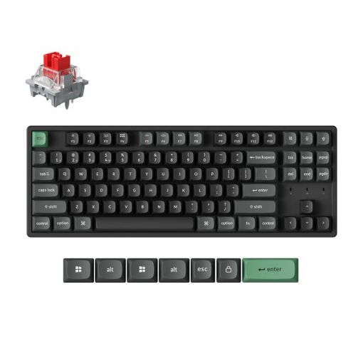 Εικόνα της Πληκτρολόγιο Keychron K8 Ultra 8K Wireless Custom TKL RGB Hot-Swappable Apex Red Switches (US) Black K8U-J1