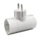 Εικόνα της Πολύπριζο Ταφ Lamtech 2 Θέσεων White LAM023756