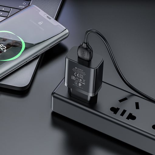 Εικόνα της Φορτιστής Lamtech USB-A 10.5W Black LAM022155