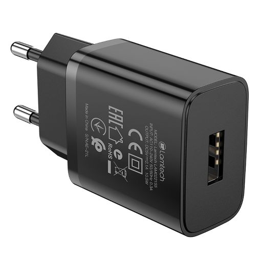 Εικόνα της Φορτιστής Lamtech USB-A 10.5W Black LAM022155