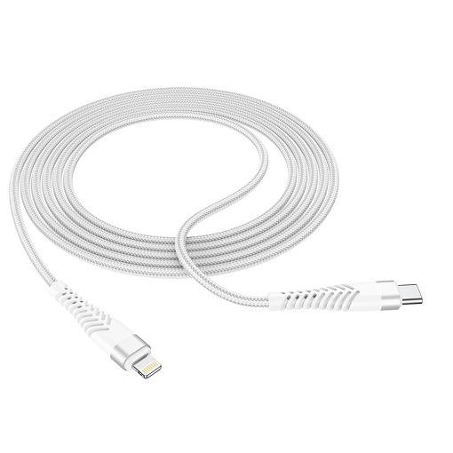 Εικόνα της Καλώδιο Lamtech USB-C Male to USB-C Male 2m Braided White LAM023633