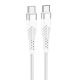 Εικόνα της Καλώδιο Lamtech USB-C Male to USB-C Male 2m Braided White LAM023633
