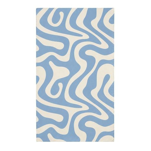 Εικόνα της Πετσέτα Θαλάσσης Estia Microfiber με Τσαντάκι 90x180 cm Ocean Waves 01-44602