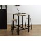 Εικόνα της Σετ Τραπέζι Home Deco Factory Loca Μεταλλικό με 2 Σκαμπό 60 x 60 x 86 cm HD0210CRFV