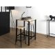 Εικόνα της Σετ Τραπέζι Home Deco Factory Loca Μεταλλικό με 2 Σκαμπό 60 x 60 x 86 cm HD0210CRFV
