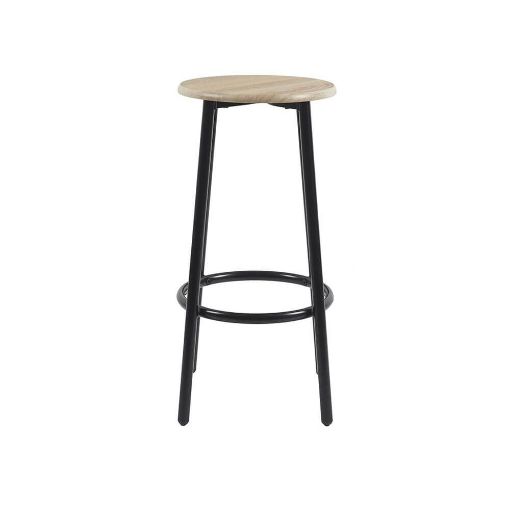 Εικόνα της Σετ Τραπέζι Home Deco Factory Loca Μεταλλικό με 2 Σκαμπό 60 x 60 x 86 cm HD0210CRFV