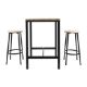 Εικόνα της Σετ Τραπέζι Home Deco Factory Loca Μεταλλικό με 2 Σκαμπό 60 x 60 x 86 cm HD0210CRFV