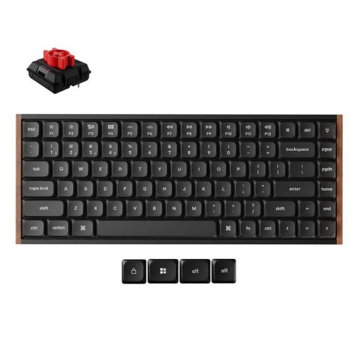 Εικόνα της Πληκτρολόγιο Keychron K3 Ultra 8K Wireless Custom 75% RGB Hot-Swappable Milk POM Red Switches (US) Wood/Black K3U-H1