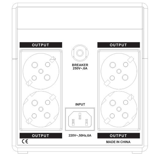 Εικόνα της UPS Lamtech 1500VA AVR 4x Schuko LAM113867
