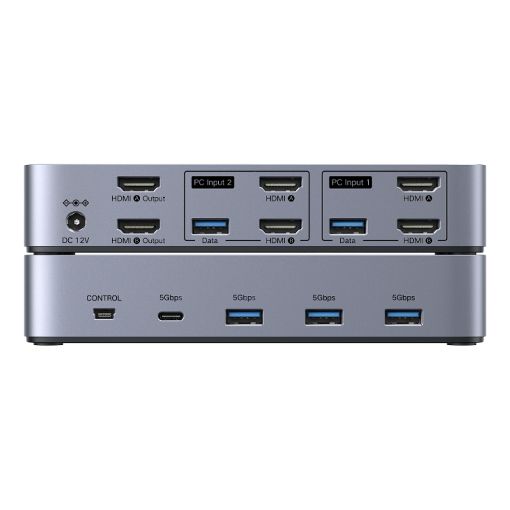 Εικόνα της Ugreen AK703 KVM Switch USB/HDMI Silver 85100