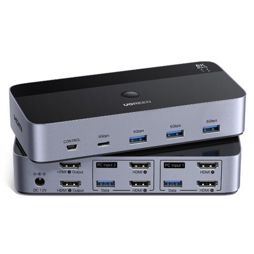 Εικόνα της Ugreen AK703 KVM Switch USB/HDMI Silver 85100
