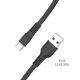 Εικόνα της Καλώδιο Lamtech Flat USB-C to USB-A 1m 18W Black LAM111801