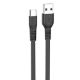 Εικόνα της Καλώδιο Lamtech Flat USB-C to USB-A 1m 18W Black LAM111801