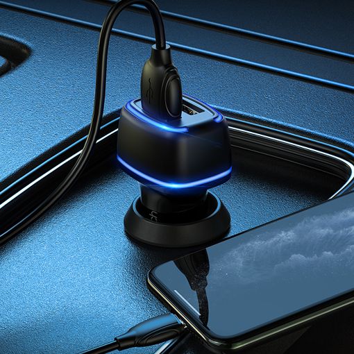 Εικόνα της Φορτιστής Αυτοκινήτου Lamtech Dual USB-A 2.4A Black LAM081741