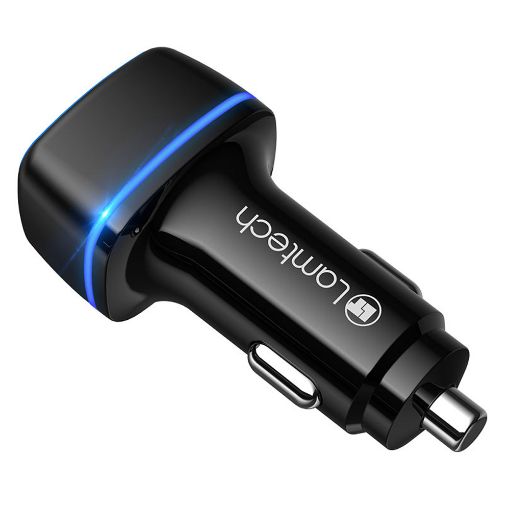 Εικόνα της Φορτιστής Αυτοκινήτου Lamtech Dual USB-A 2.4A Black LAM081741