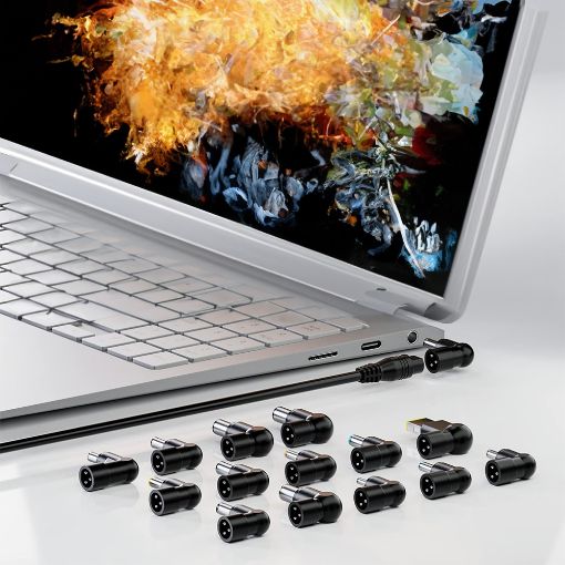 Εικόνα της Universal Τροφοδοτικό Laptop Lamtech με 10 Βύσματα 19V/20V 4.74A 90W Black LAM100037