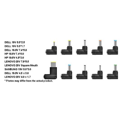 Εικόνα της Universal Τροφοδοτικό Laptop Lamtech με 10 Βύσματα 19V/20V 4.74A 90W Black LAM100037