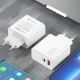 Εικόνα της Φορτιστής Lamtech GaN USB-C & USB-A PD/QC3.0 65W White LAM023558