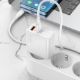 Εικόνα της Φορτιστής Lamtech GaN USB-C & USB-A PD/QC3.0 65W White LAM023558