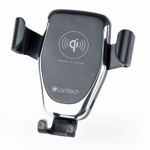 Εικόνα της Lamtech Universal Car Smartphone Holder with Qi Wireless Charging 10W Black LAM023862