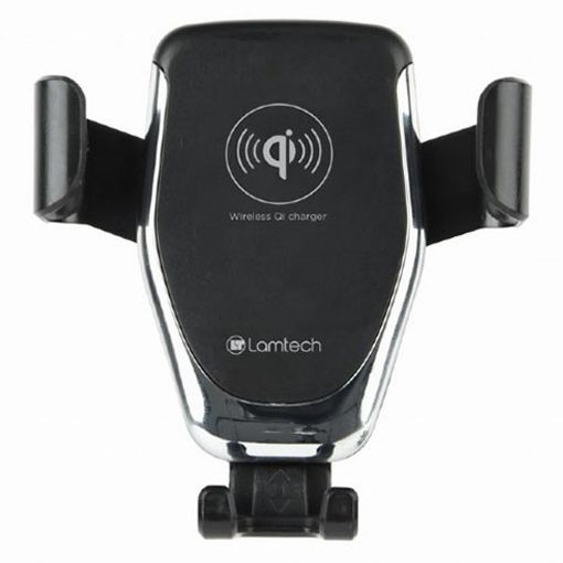 Εικόνα της Lamtech Universal Car Smartphone Holder with Qi Wireless Charging 10W Black LAM023862