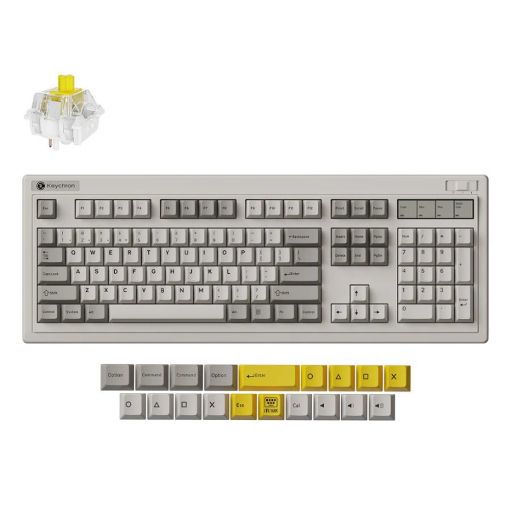 Εικόνα της Πληκτρολόγιο Keychron R6 QMK Wireless Full RGB Hot-Swappable Super Banana Switches (US) Retro R6-M4